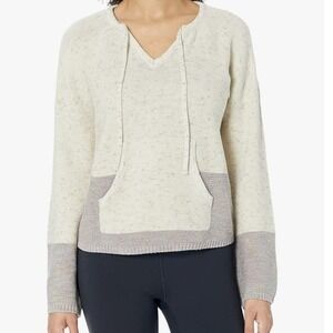 Prana crystal Beach Organic Cotton Colorblock Knit Sweater Size Medium